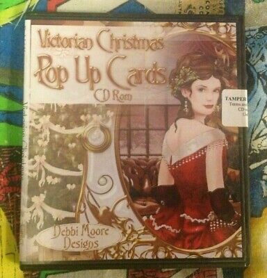 CD-ROM Tarjeta emergente de Navidad victoriana de Debbi Moore Designs - nueva y sellada