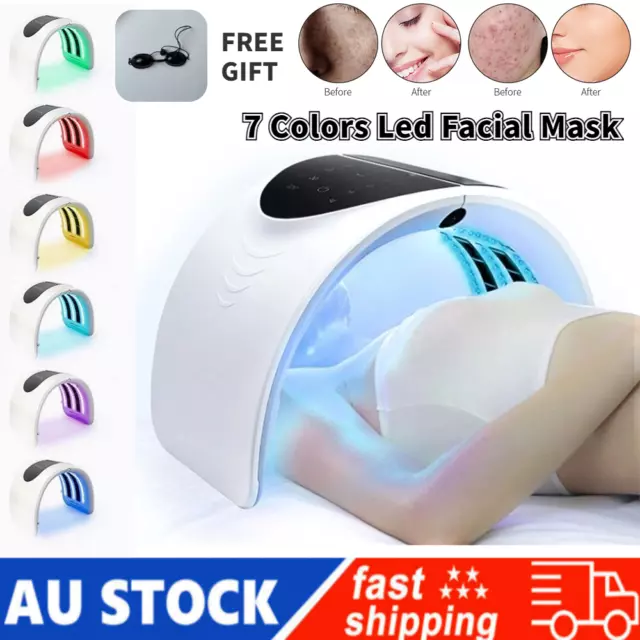 7 Colors Photon LED Light Therapy PDT Machine Facial Body Skin Rejuvenation AU