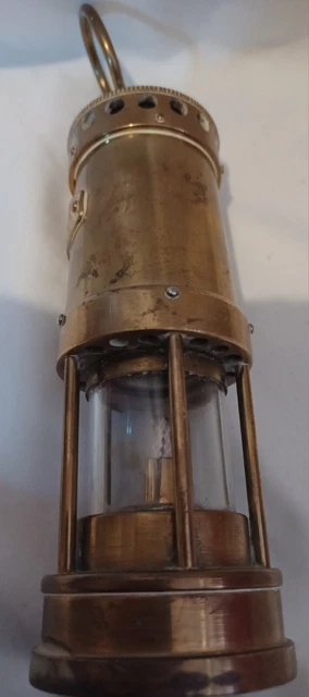 E. Thomas & Williams Aberdare Cambrian Welsh Brass Miners Lamp 12