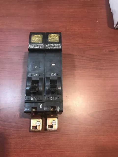 SQUARE D FY14020B 20 AMP 277 VOLTS SINGLE POLE PHASE B I LINE  BREAKERS Lot Of 2