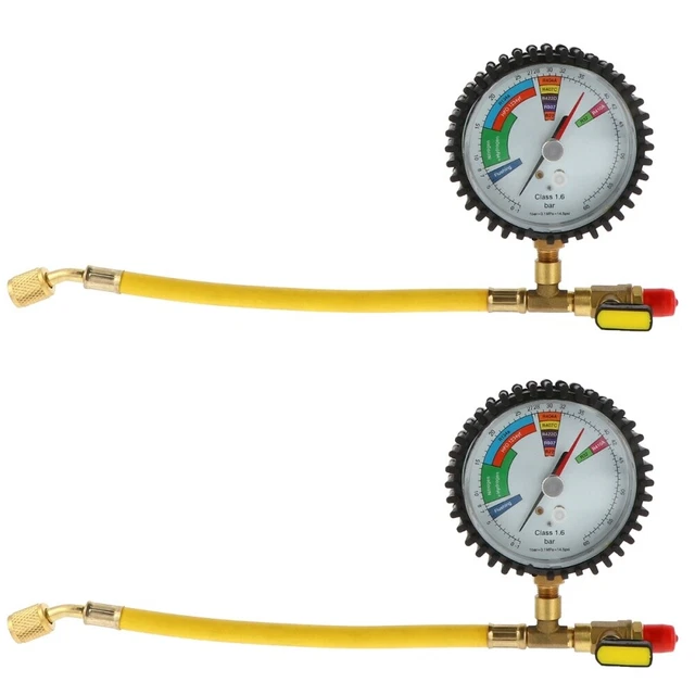 2 pz tester di pressione azoto misuratore condizionatore cilindro aria condizionata