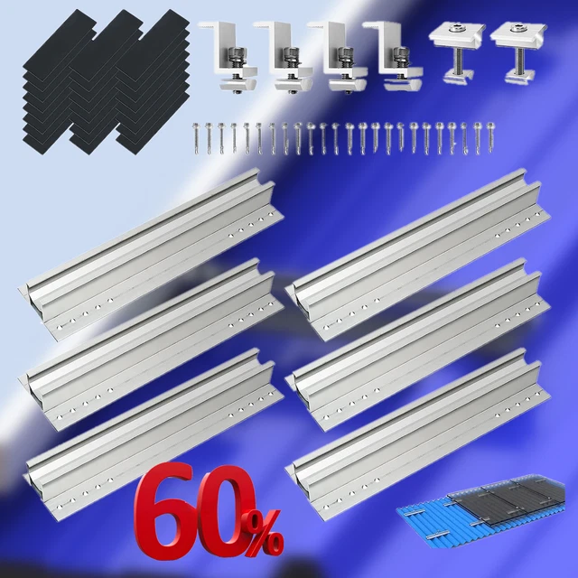 Supporto Per Pannello Solare In Alluminio, Lamiera Trapezoidale, Tetto - Foto 4