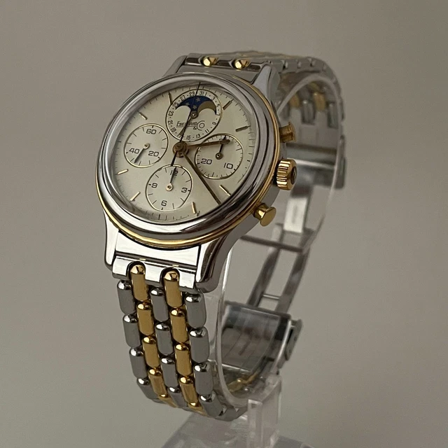 Orologio Swisse Eberhard & Co. Chrono Royal Fasi Lunari 32004 acciaio e oro 18k