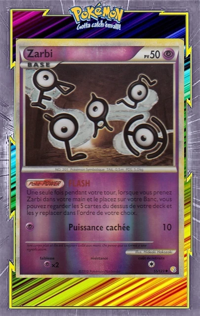 Zarbi Reverse - HS1:HeartGold SoulSilver - 55/123 -Carte Pokemon Française