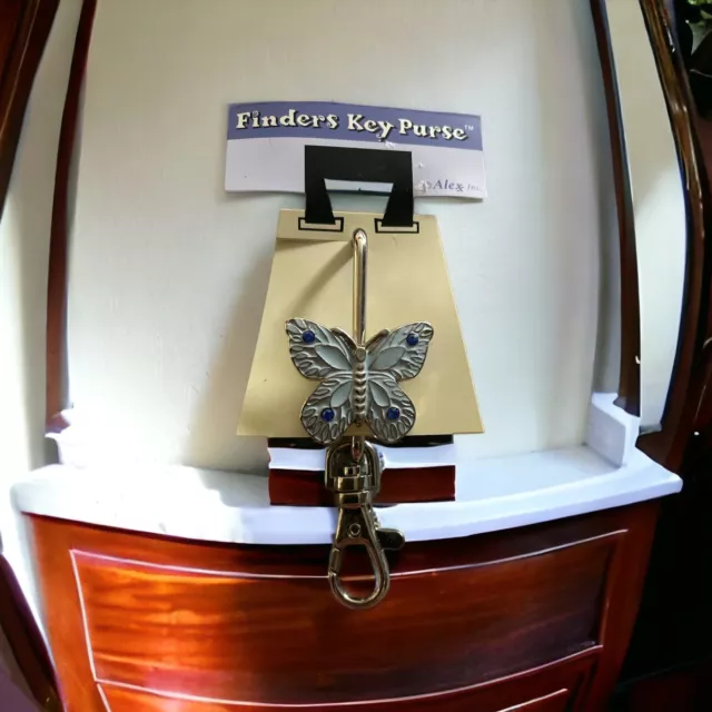 Alexx Finders Key Purse Butterfly Key Finder, Silver