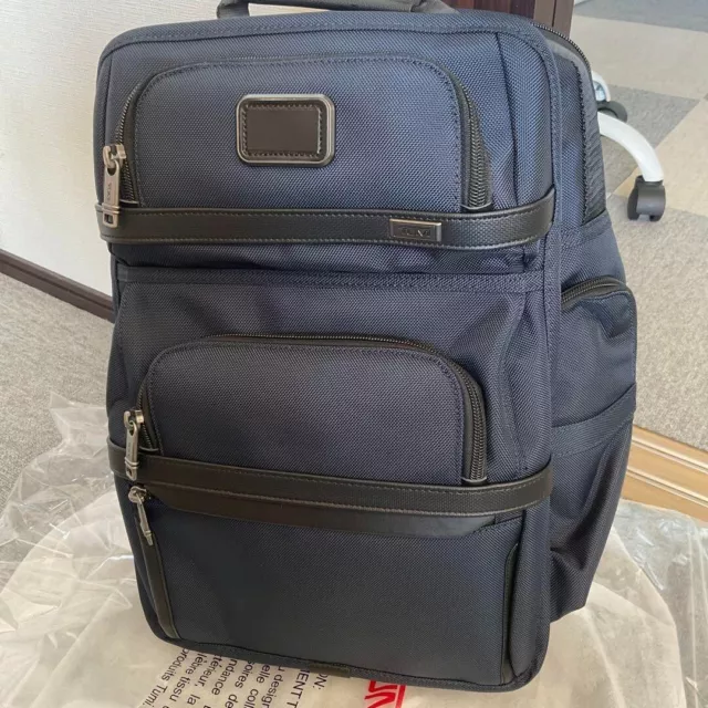 Tumi Alpha 3 Backpack Shoulder Bag Business Navy Blue Green Brief pack NEW