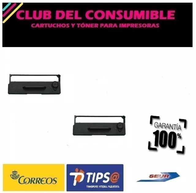 2 X Erc27 Negra Cinta Matricial Generica No Oem Epson C43S015366