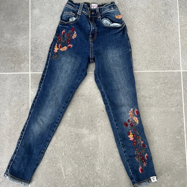 Jeans skinny ricamati per bambina di Manteray età 7 anni