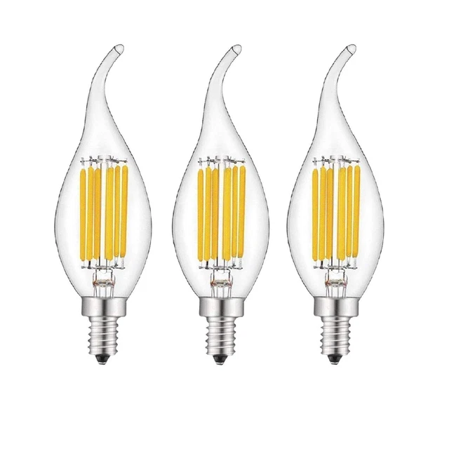 LED Kerzenlicht Glühbirnen, C35 Kronleuchter Glühbirne, 610LM Edison LED Filament NEU