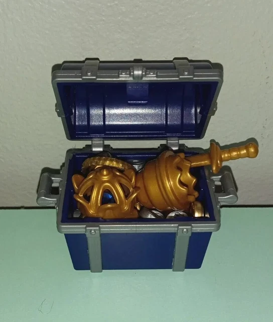 PLAYMOBIL FULL TREASURE Chest Lot Gold Silver Coins Jewelry Crowns