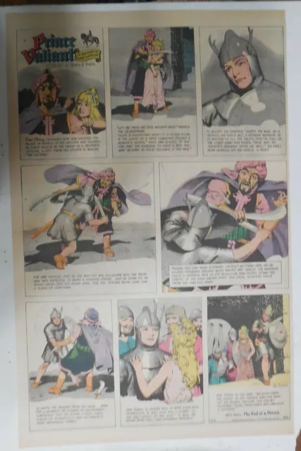 Prince Valiant Sunday #1657 by Hal Foster from 11/10/1968 Rare Full Page Size !