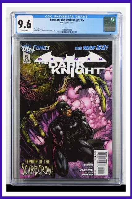 Batman The Dark Knight #5 CGC Graded 9.6 DC March 2012 White Pages Comic Book.
