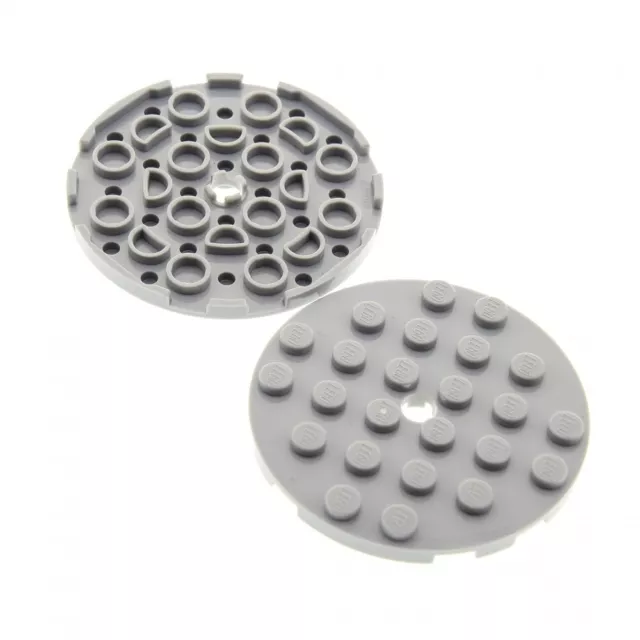 2x Lego Placa Redondo 6x6 con Agujero Neu-Hell Gris Disco para Plato 6015349 11