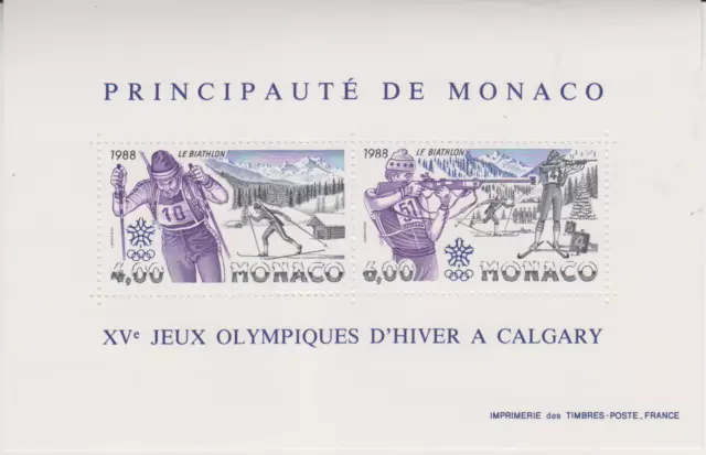 Olympia Calgary Biathlon Monaco  Postfrisch 4067