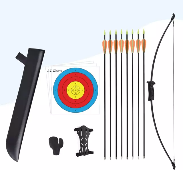 Elong Recurve Bow and Arrow Set Outdoor Youth Junior Archery Beginner Training I