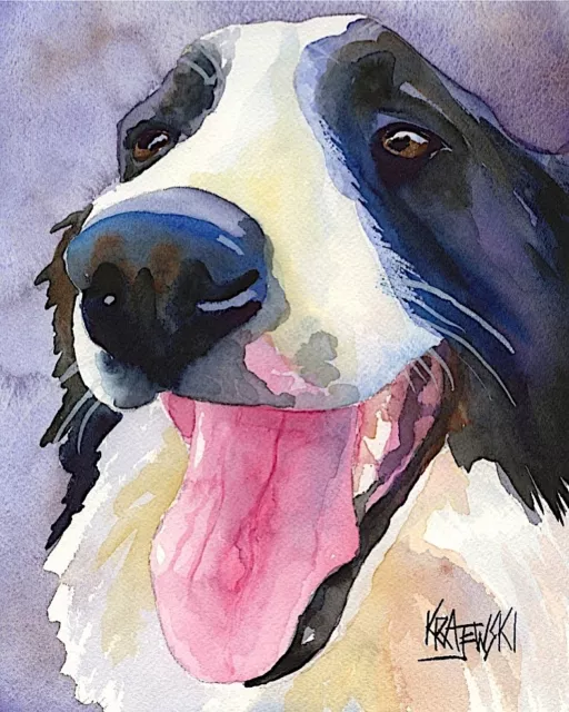 Border Collie Art Print from Painting | Gifts, Poster, Picture, Mom, Dad 8x10