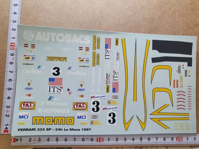 Decals 1/24 Ferrari 333 Sp - #3 " Moretti " 24H Du Mans 1997 - Colorado Dcc12412