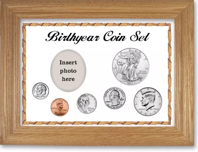 Framed Deluxe Birth Year Coin Gift Set, White, 2015