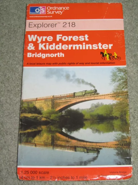 Ordnance Survey Explorer 1:25,000: Sheet 218 Wyre Forest & Kidderminster - 1999