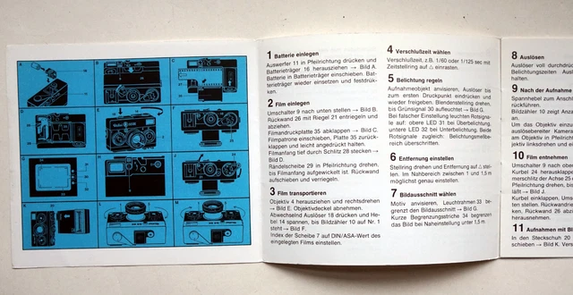 Rollei 35 SE-TE Anleitung, instruction, L´ABC de la photo rapide, snelle opname