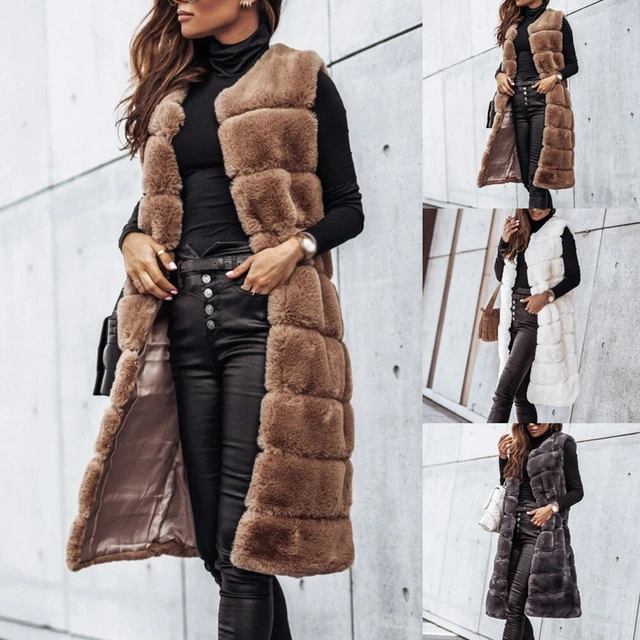 Gilet Sans Manche Fausse Fourrure VENDRE PicClick FR