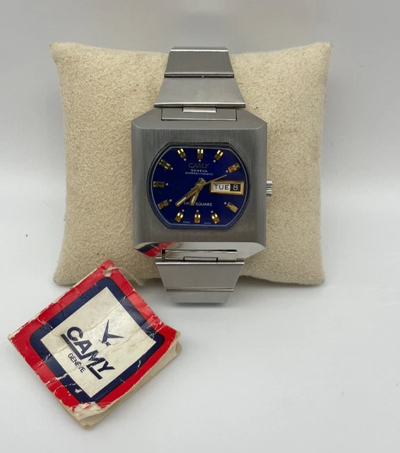 CAMY GENEVE TIME Square Superautomatic Mens Automatic Rare Vintage