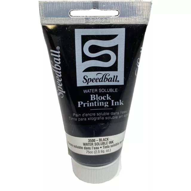 Speedball Art Products 3500 Water Soluble Block Printing Ink 2.5Oz Black