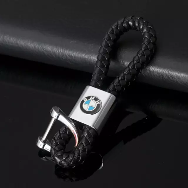 Für BMW Schlüsselanhänger Leder Emblem Anhänger Schwarz Tuning Keyring Lanyards