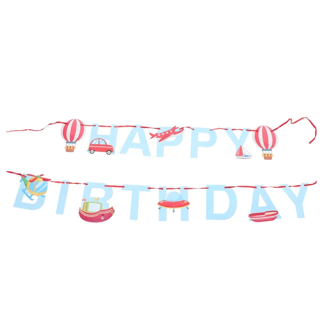 Joyeux Anniversaire Fête Bannière Gâteau Topper Dessin Animé Thème