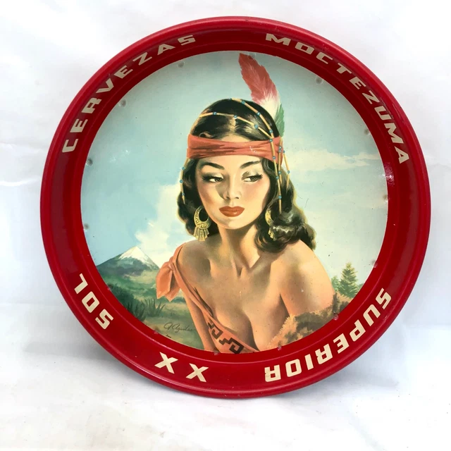 Vintage Superior Moctezuma Mexican Beer Tray