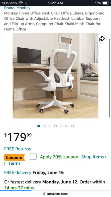 Monhey Ergonomic Office Chair -Warm Taupe