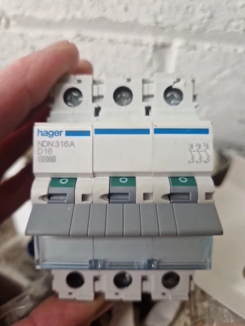 Hager Interruttore Magnetotermico Miniatura 1 Polo - Tipo C 6kA (Nuovo)