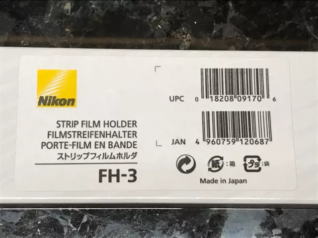 NIKON Filmstreifenhalter FH-3, Strip Film Holder-NEUWERTIG, OVP für CoolScan