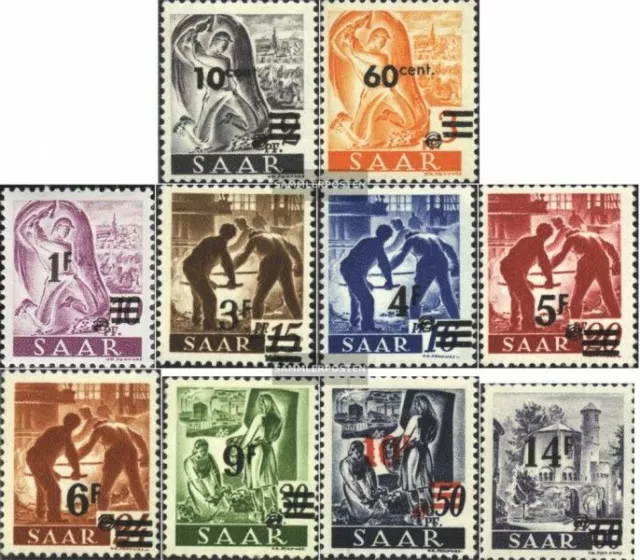 Saarland 226II-228II,230II-236II postfrisch 1947 Berufe und Ansichten