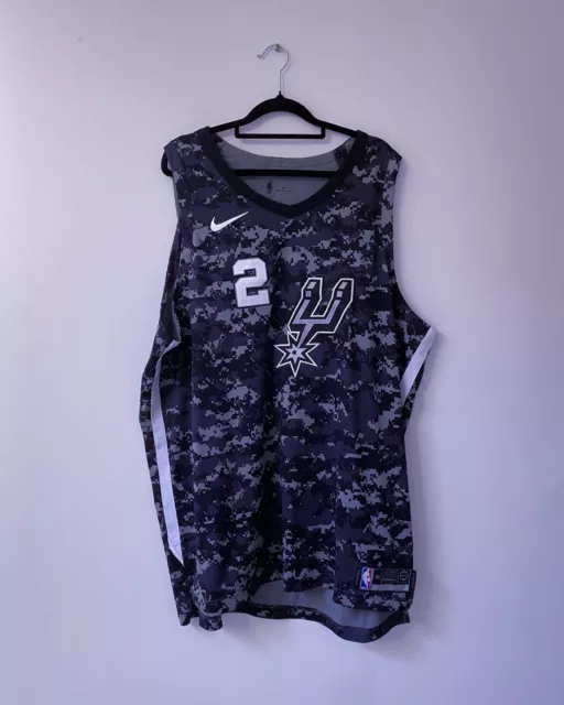 San Antonio Spurs Kawhi Leonard Digital Camo NBA Authentic Nike Jersey - XXL(56)