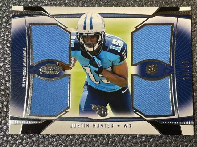 2013 Topps Prime Quad Relics /99 Justin Hunter #QR-JH Rookie RC