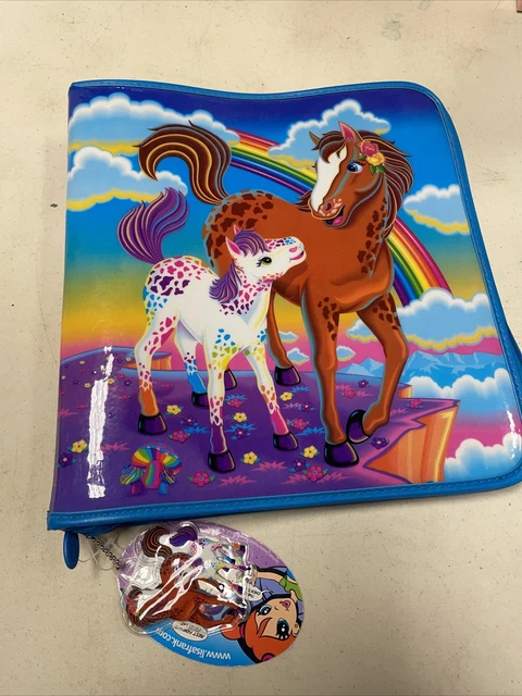 90's Vintage Lisa Frank Horse And Colt 3 Ring Zipper Binder with Tags
