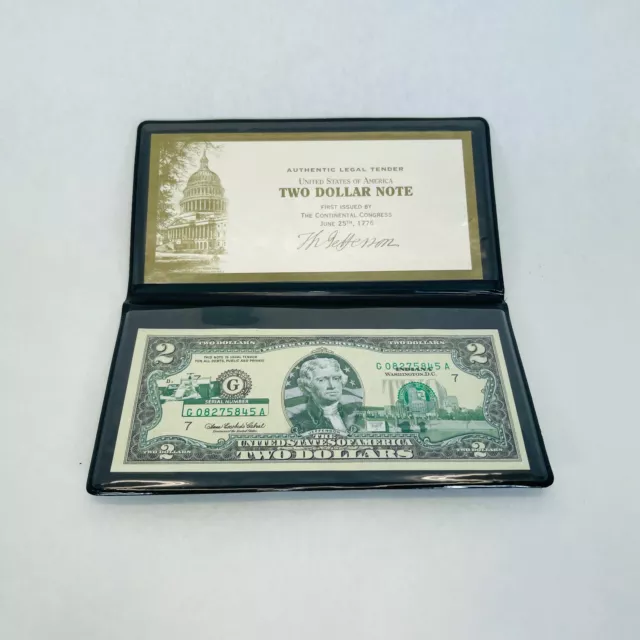 New Collectable Real $2 Two Dollar Bill Note Indiana 2003 Booklet Uncirculated