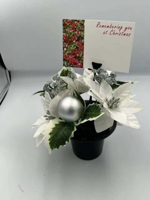 Quality Artificial Christmas  Arrangement Grave vase / Memorial / Crem Pot