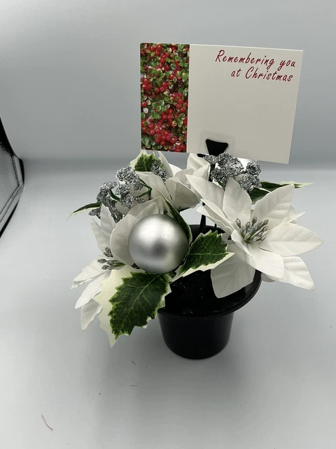 Quality Artificial Christmas  Arrangement Grave vase / Memorial / Crem Pot