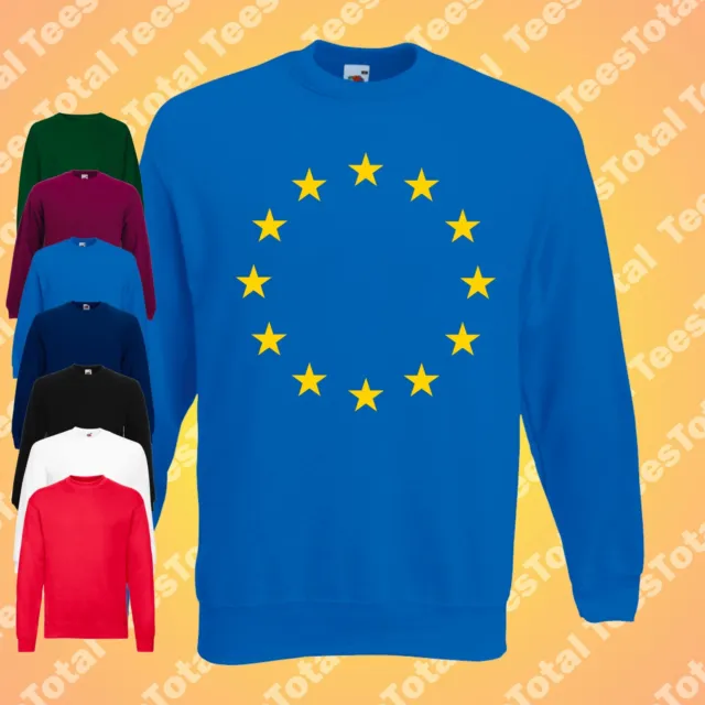 Felpa Maglione Unione Europea | Bandiera Blu Reale UE | Remain Brexit | Bremain