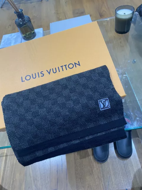 Louis Vuitton Grey LV Alpes Petit Damier Wool Beanie Hat Louis Vuitton