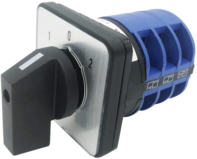 Peissy Changeover Switch SZW26-40 660V 40A 3 Position 12 Terminals Universal Cam
