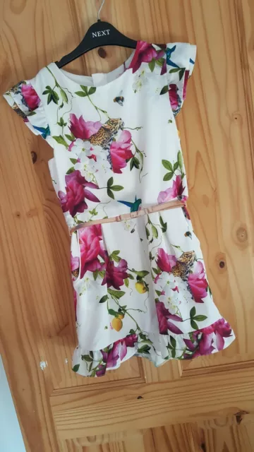 Tuta Ted Baker Ragazze Culottes Abito Primavera Estate Età 10 NUOVO 🙂