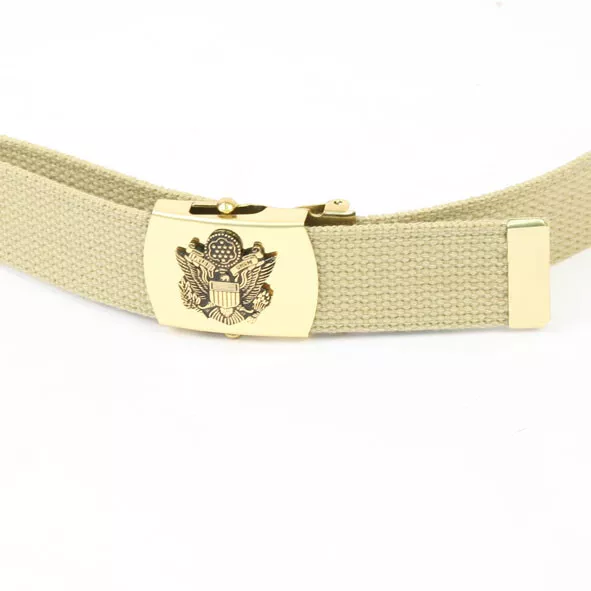 Replica US Officers Army Trouser Belt with Army Crest Buckle AG1239