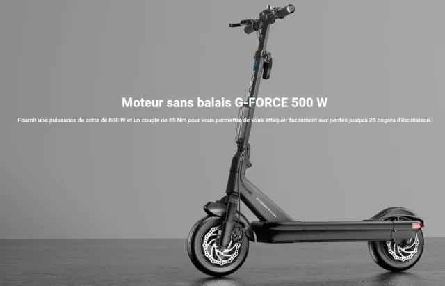 Trottinette Électrique G-FORCE S10 500W Moteur 48V Batterie Autonomie 48km- NEUF