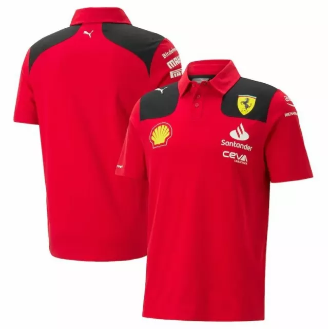 OFFICIAL SCUDERIA FERRARI F1 2023 Charles Leclerc Team Polo Shirt Free ...