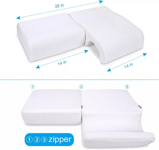 Homca Memory Foam Pillow For Couples - Adjustable Cuddle Pillow Anti Pressure Ar 3