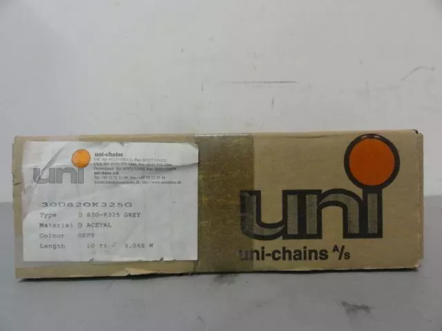 Uni-Chains 30D820K325G Grey Acetal Conveyor Belt Chain -*Used Open Box*