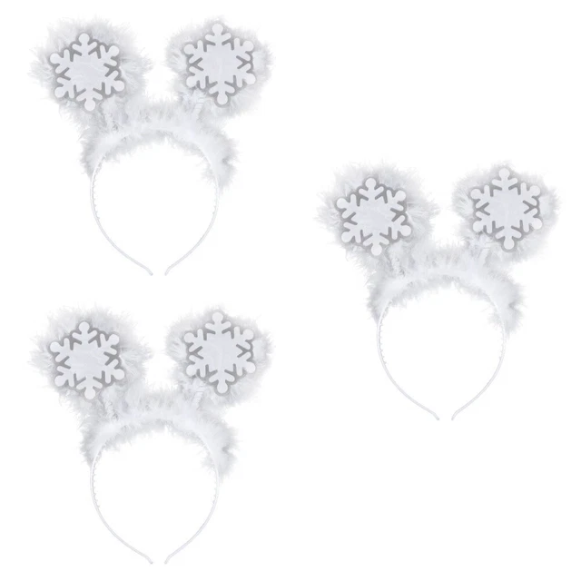 3x Urlaub Partei Stirnband Weihnachten Party Headwear Schneeflocke Haarband